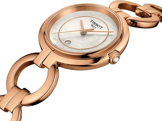Women's Tissot Flamingo Diamond Mother of Pearl Dial Watch - T094.210.33.116.01