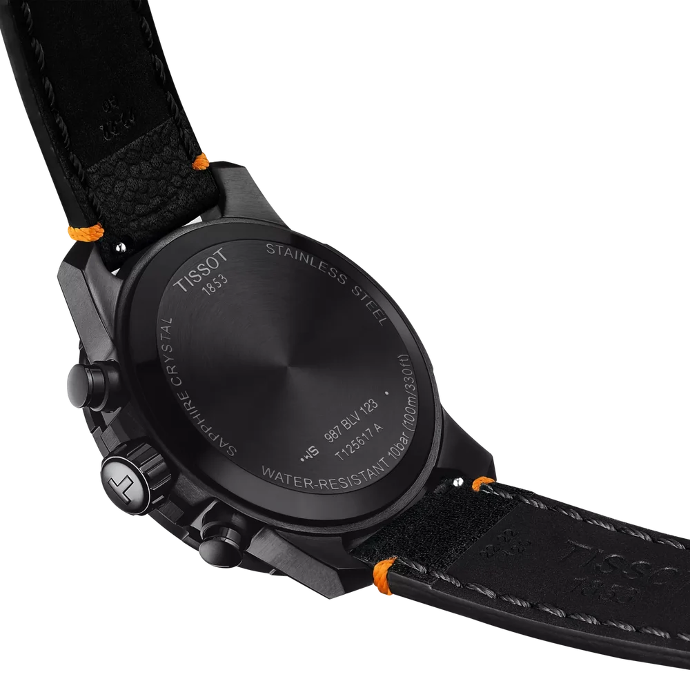 Men's Tissot SuperSport Chrono Basketball Edition Swiss Quartz Grey Dial Leather Watch 45.5mm - T125.617.36.081.00