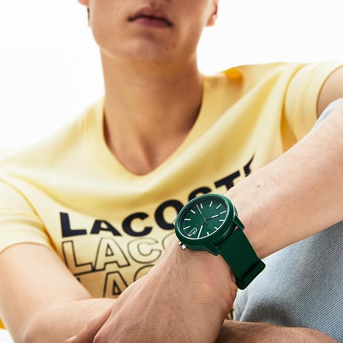 Men's Lacoste Quartz Case and Rubber Strap Watch - 2010985