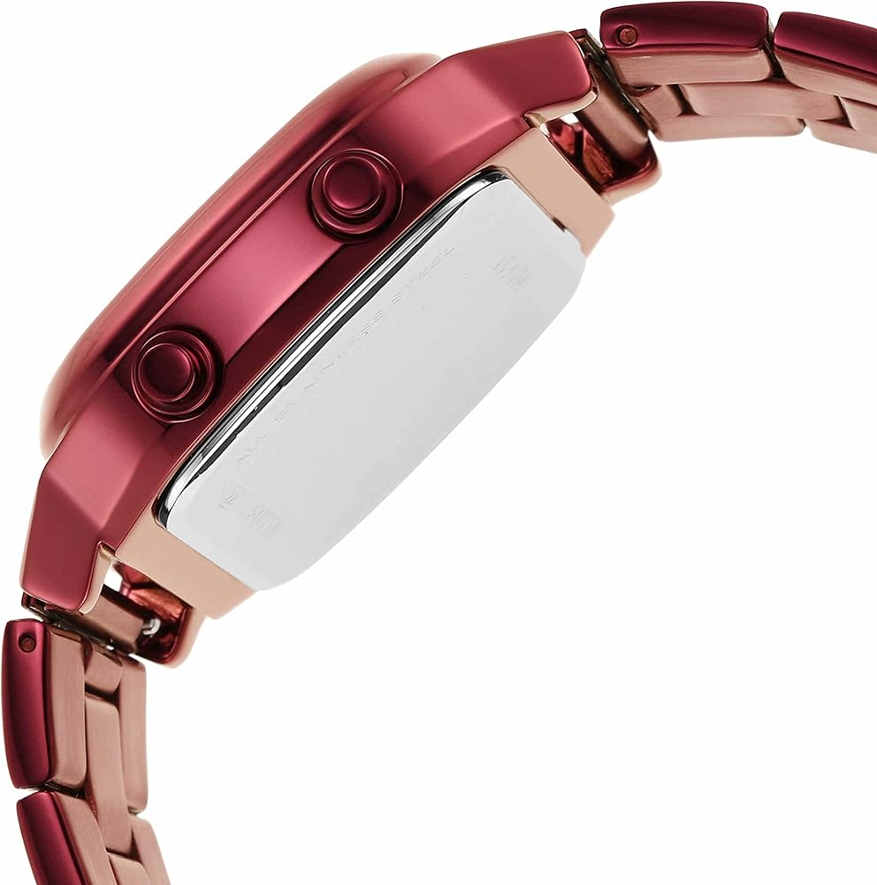 Men's Retro Digital Pomegranate Red Stainless Steel Watch - FS5897