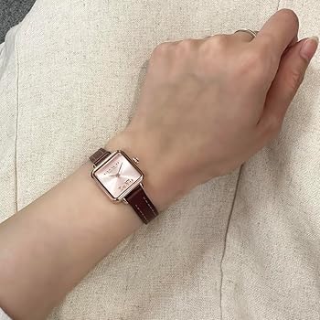 Women's Coach Cass Basic Slim Light Pink Square Dial Watch - 14504229