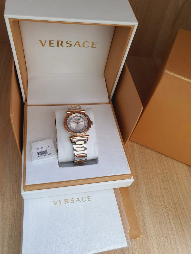 Women's Versace V-Motif Two Tone Watch - VERE00718