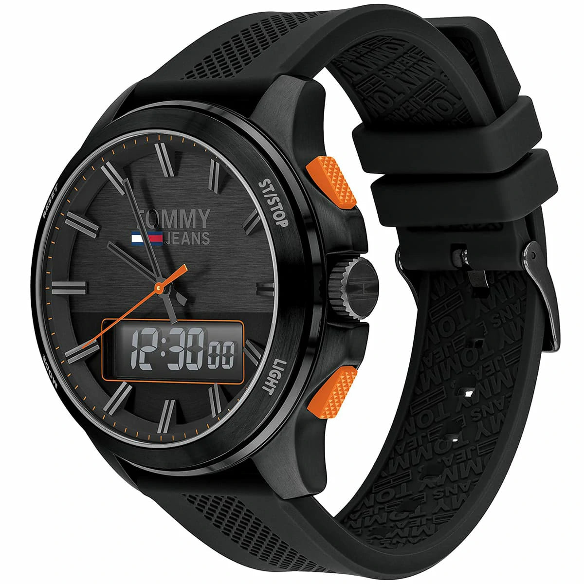 Tommy Hilfiger Black Dial Black Silicone Men's Watch - 1791763