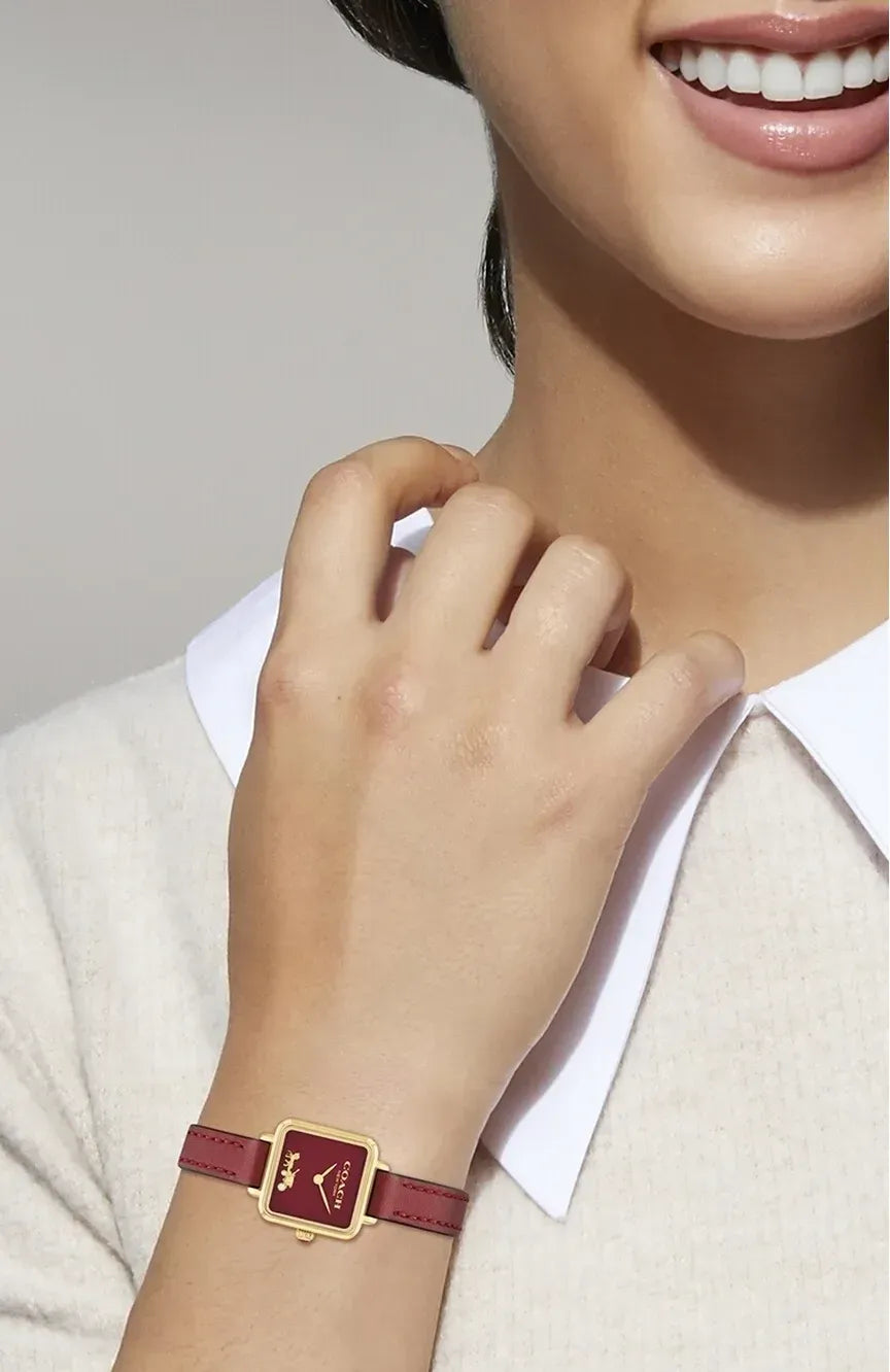 Women's Coach Red Dial Watch-14504226