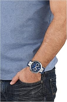 Men's Versace Aion Chronograph Blue Dial Watch - VE1D01220