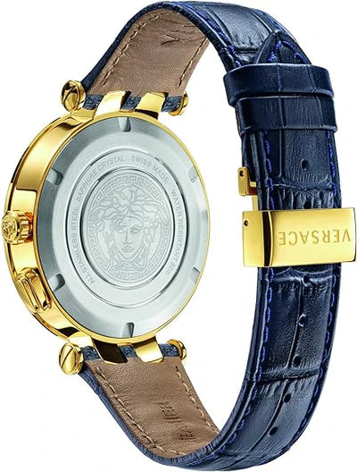 Men's Versace V-Race Blue Dial Watch-VEBV00219
