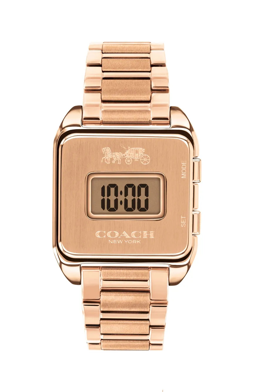 Women's Coach Darcy Rose Gold Digital 30mm Watch -14503593