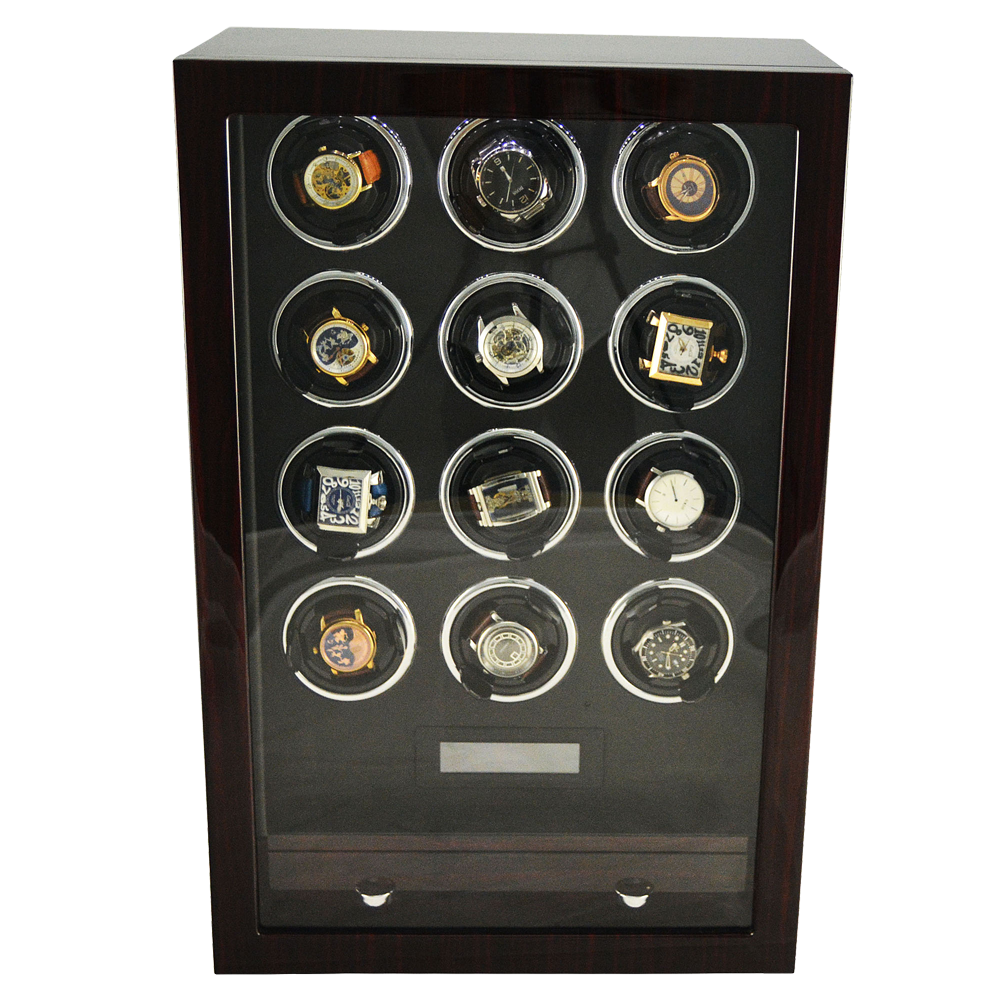 12 Rotation Wooden watch winder (Digital display & control)