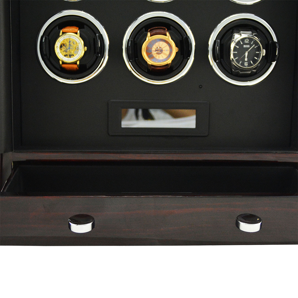 12 Rotation Wooden watch winder (Digital display & control)