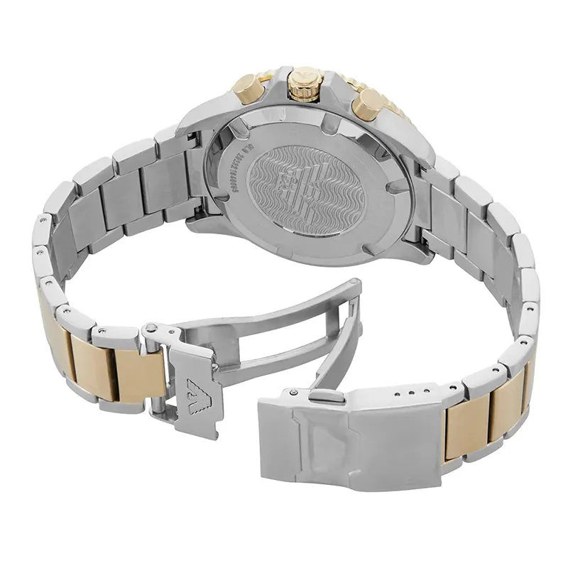 Men's Emporio Armani Explorer Diver Two Tone Silver Pale gold 43mm Watch - AR11606