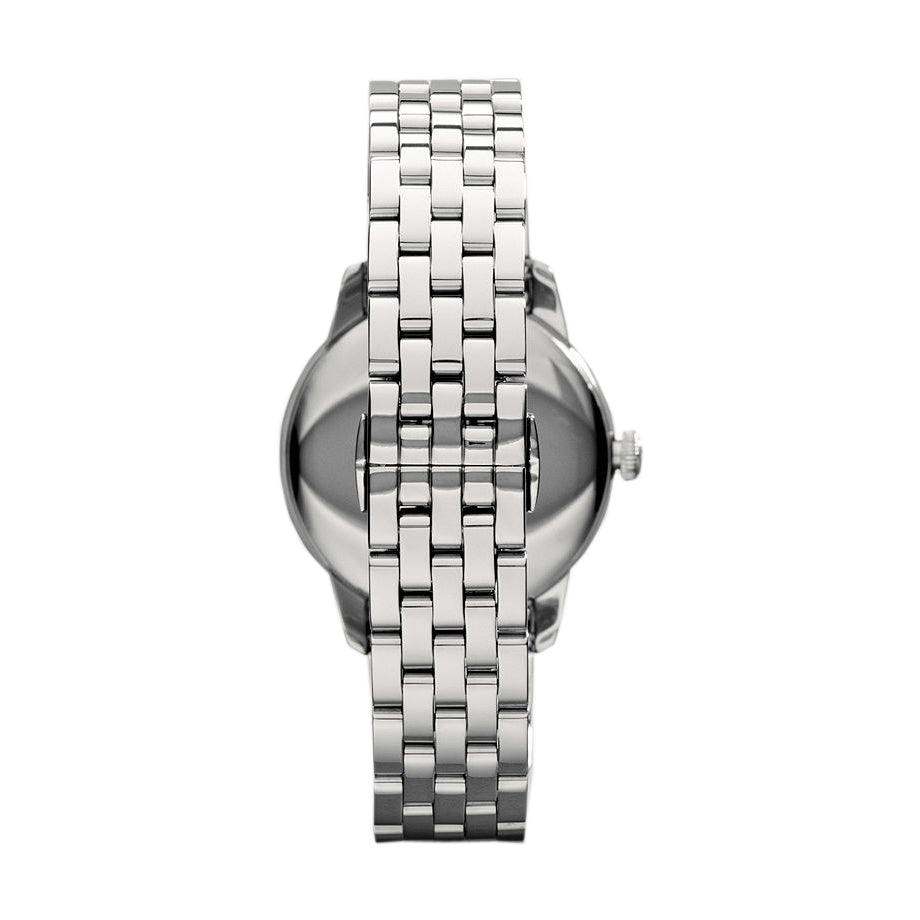 Women's Emporio Armani Classic Stainless Steel Black Dial Crystal Marker Watch 31mm - AR1653
