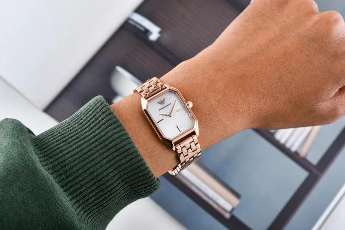 Women's Emporio Armani Gioia Rosegold Stainless Steel 24mm Watch - AR11147