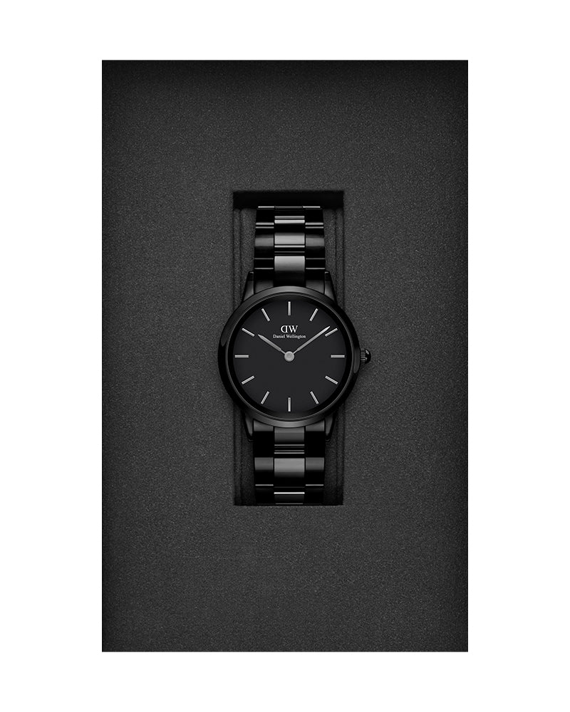 DW Iconic Link Ceramic Analog All Black Unisex Watch - DW00100414