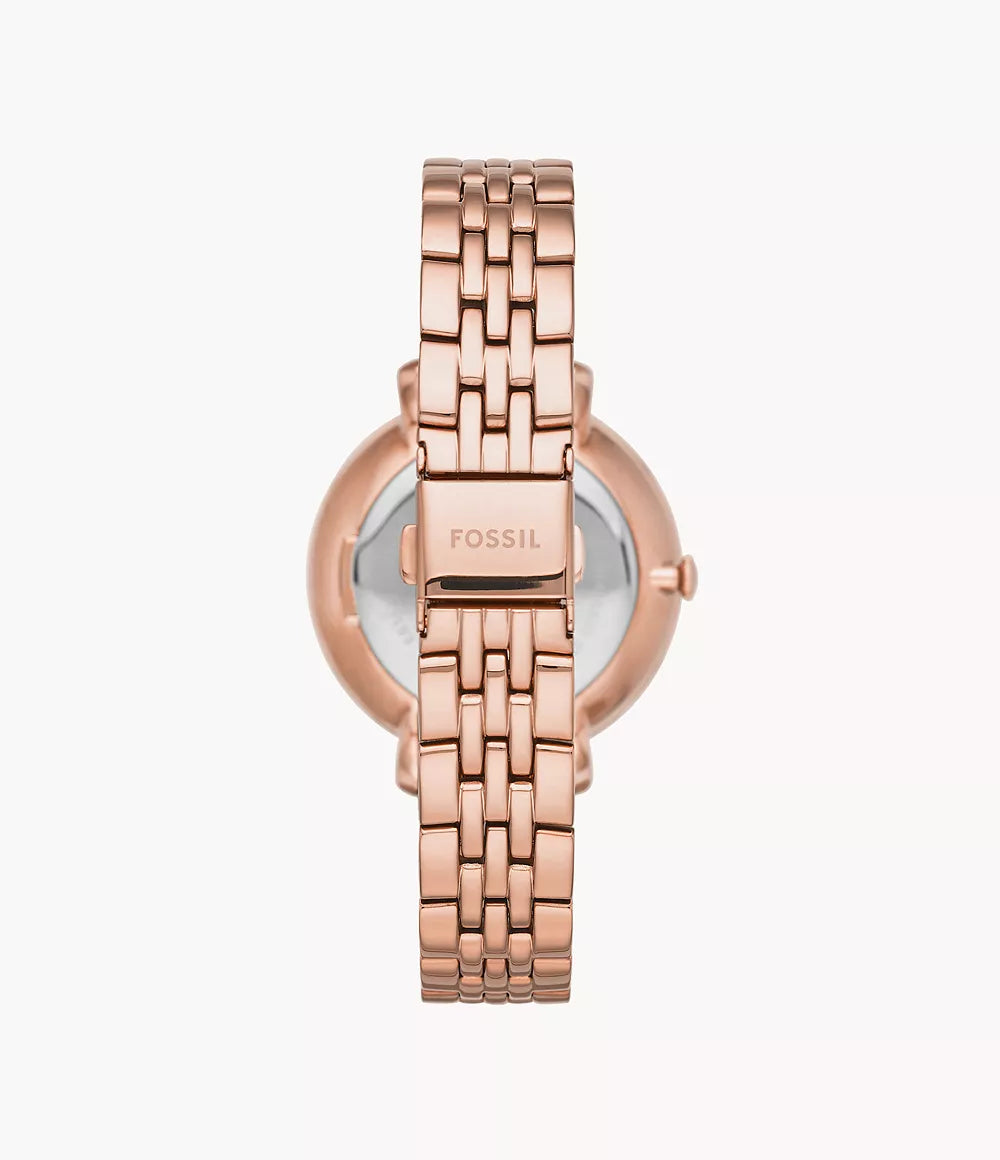 Jacqueline Three-Hand Rose Gold-Tone Stainless Steel Watch - ES3546