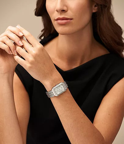 Women's Fossil Raquel Three-Hand Date Stainless Steel Watch ES5306