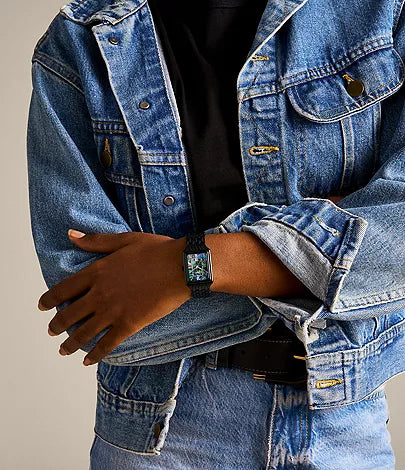 Women's Fossil Raquel Three-Hand Date Black Stainless Steel Watch  ES5340