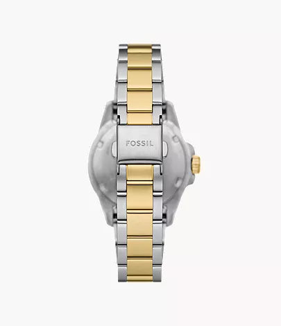Women's Fossil Blue Dive Three-Hand Two-Tone Stainless Steel Watch  ES5349