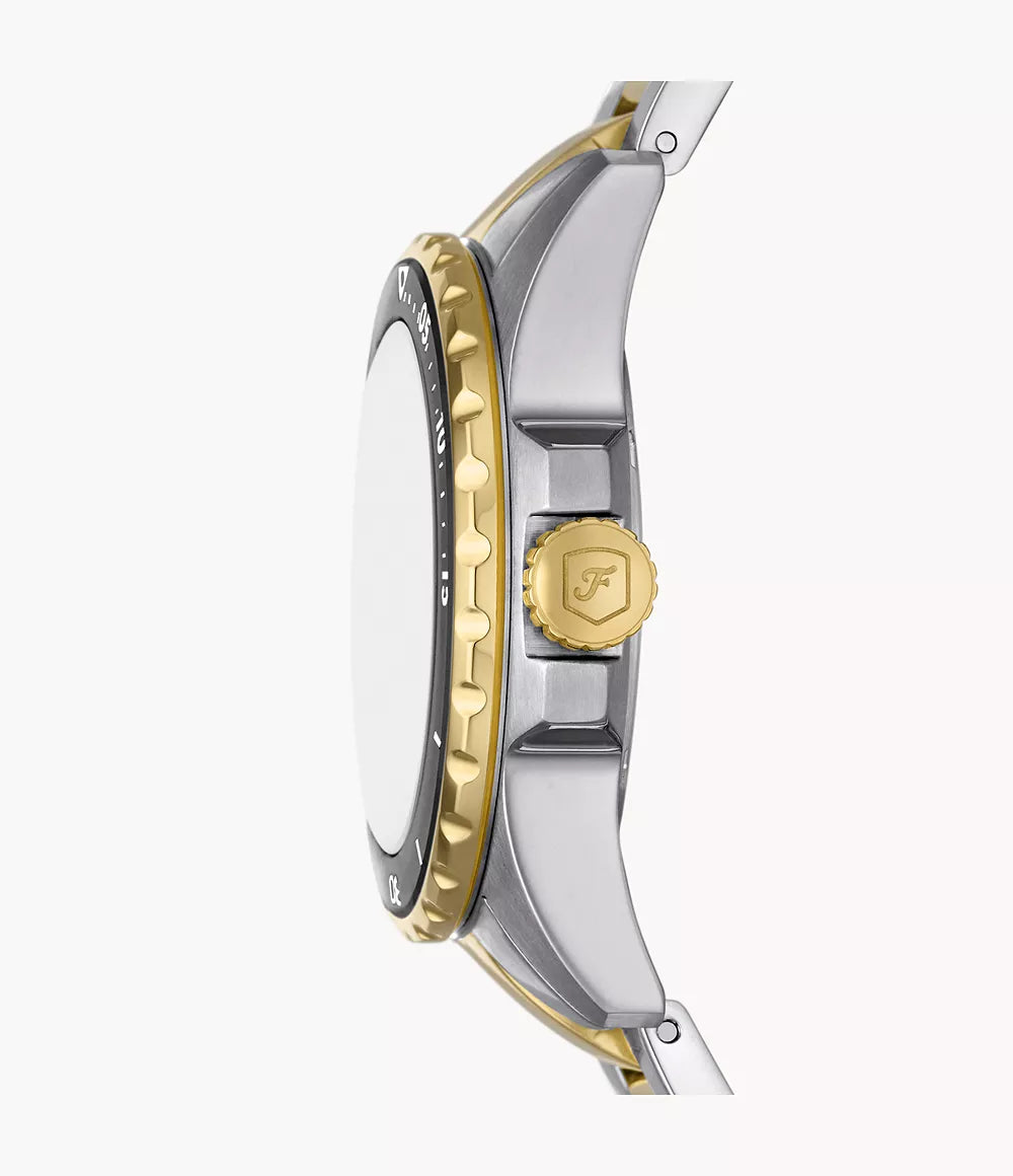 Women's Fossil Blue Dive Three-Hand Two-Tone Stainless Steel Watch  ES5349