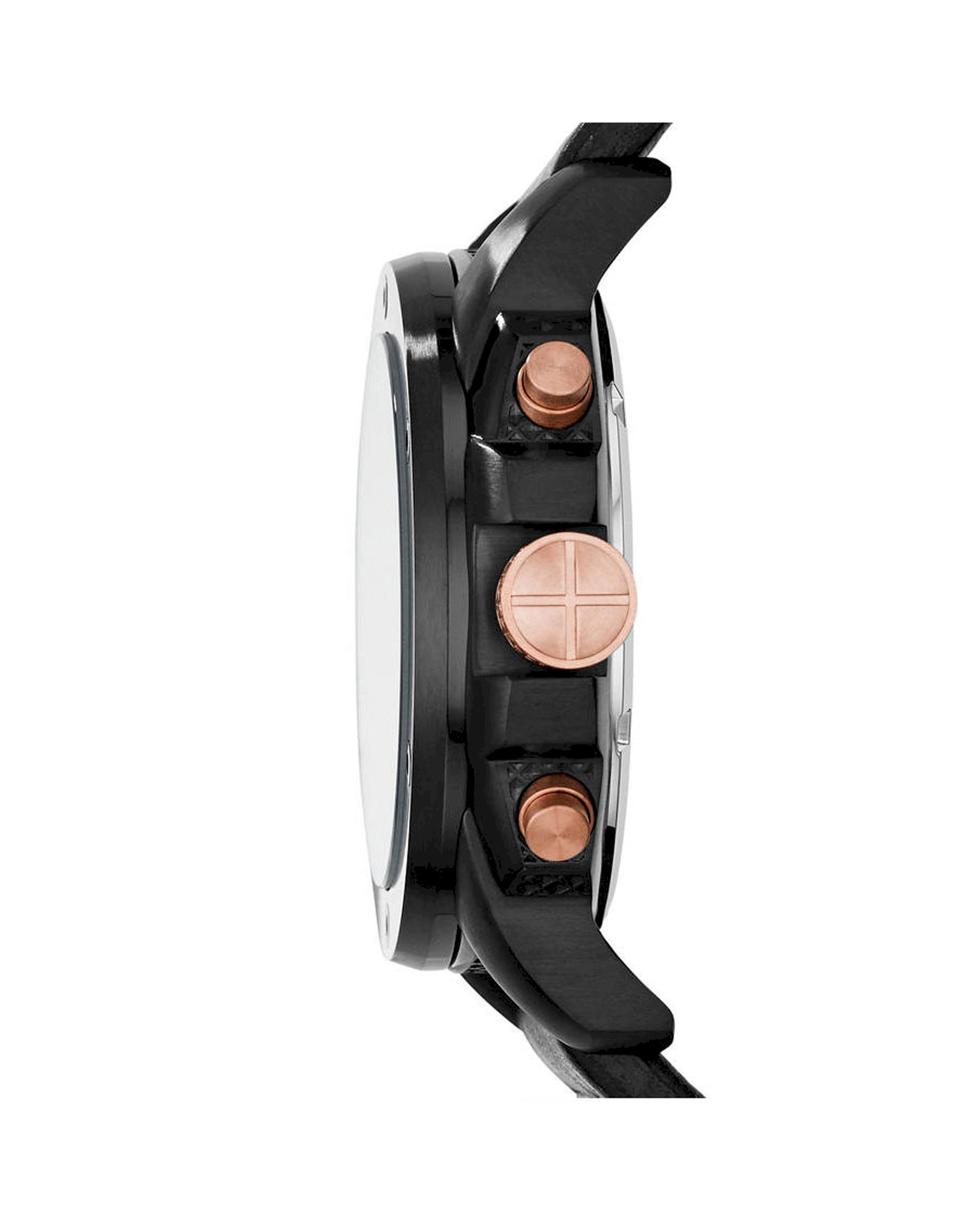 Fossil Men's Black Dial Blue Leather Strap Watch- FS5066