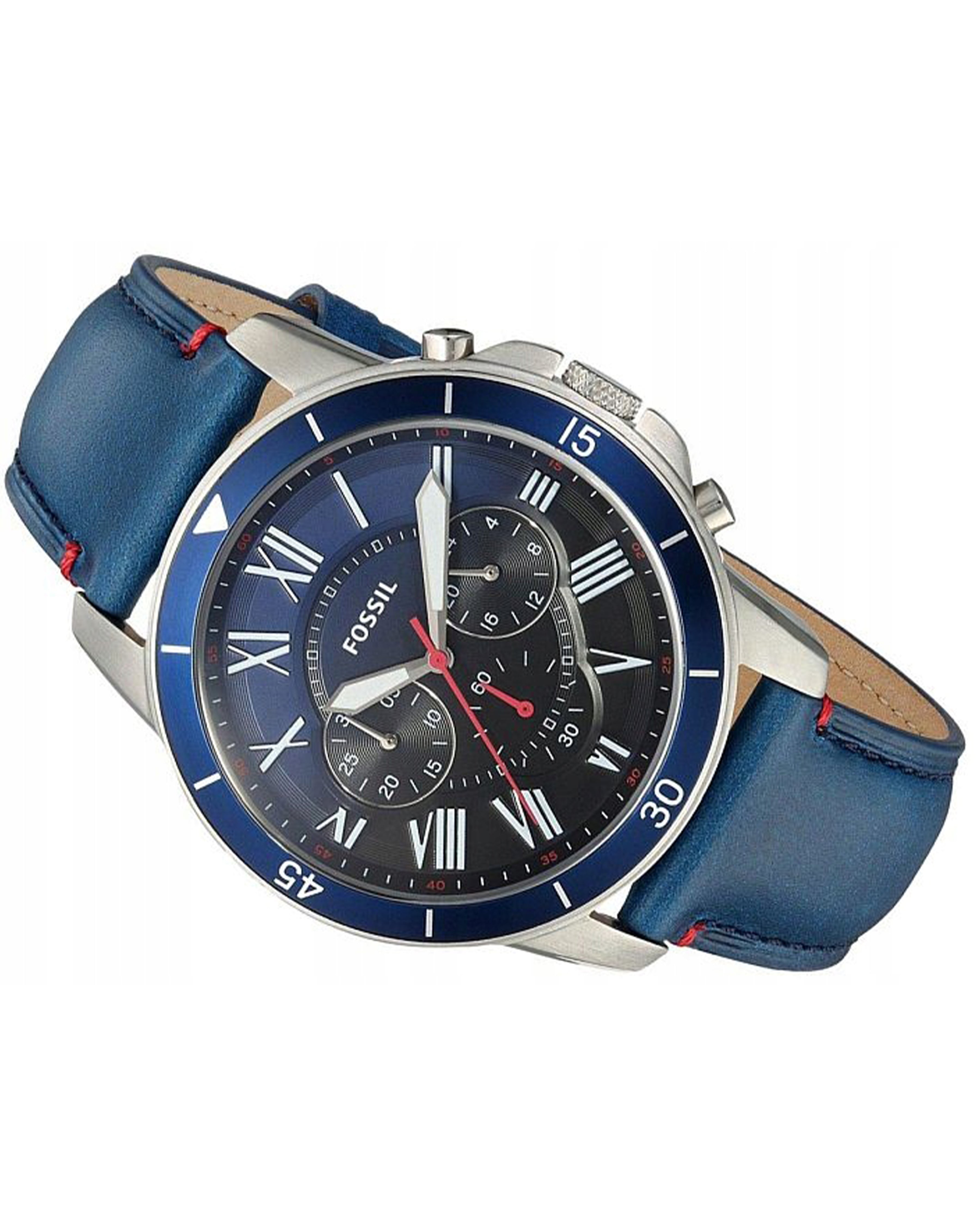 Fossil Men's Blue Leather Watch - FS5373