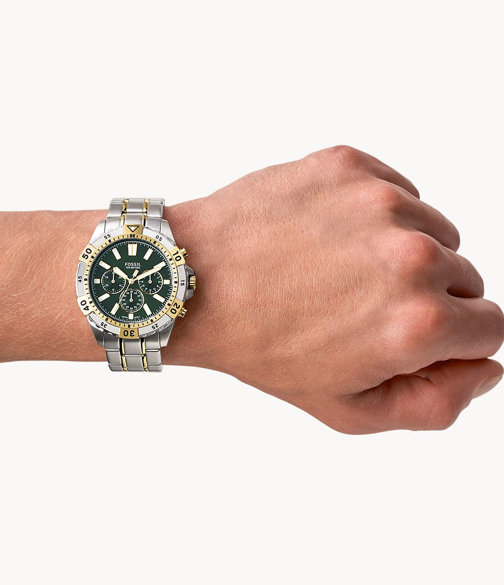 Fossil Garrett Men's Chronograph Two-Tone Stainless-Steel Watch - FS5622