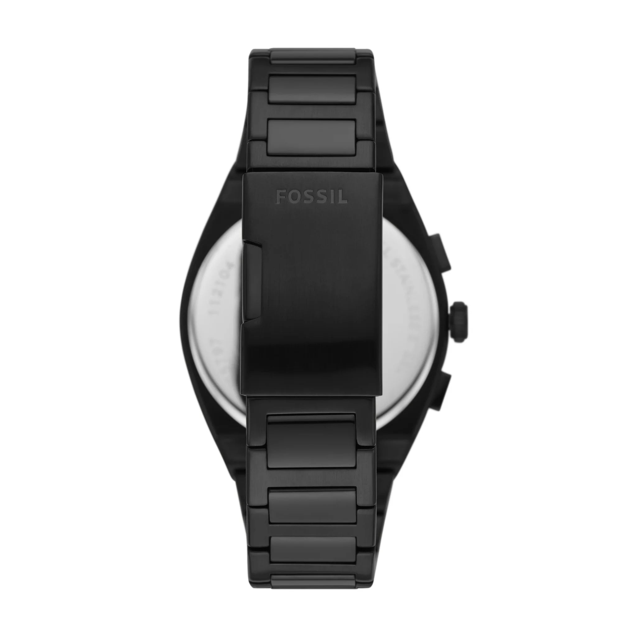 Men's Fossil Everett Chronograph Black Stainless Steel Watch -FS5797