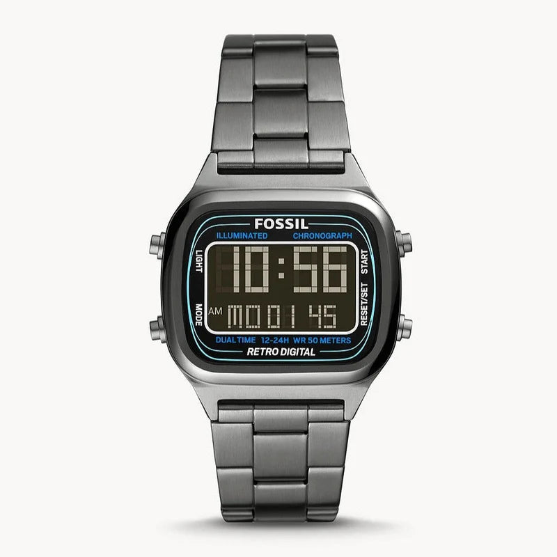 Men's Fossil Retro Digital Smoke  Watch - FS5846