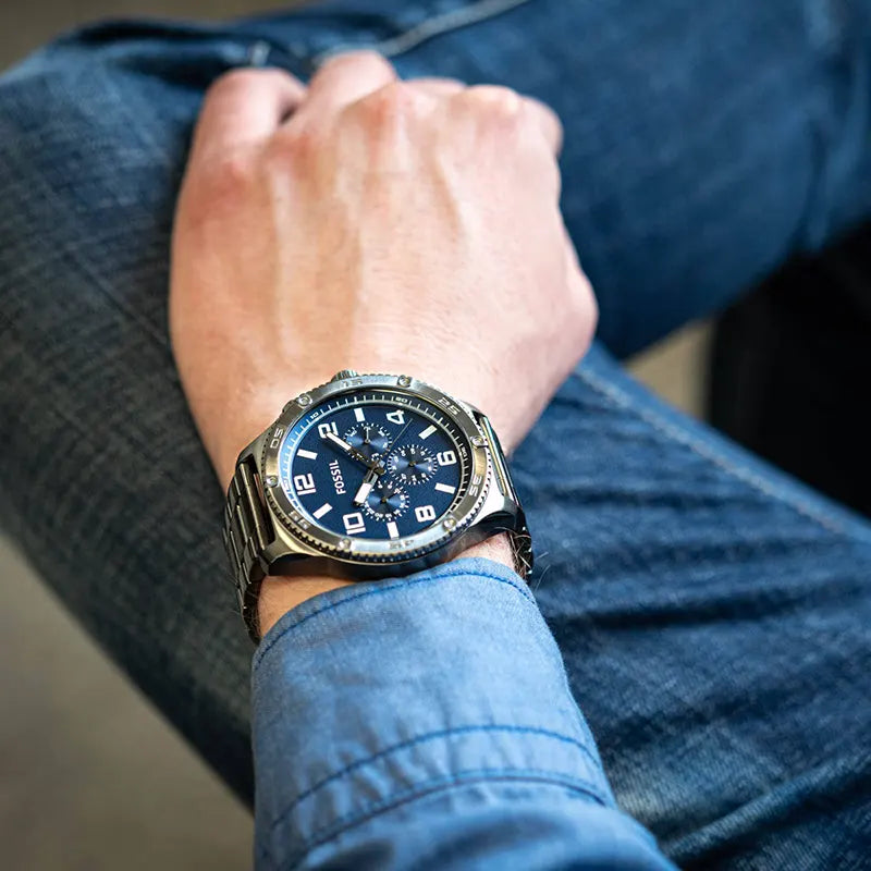 Men's Fossil Brox Gray Analog Watch - BQ2798