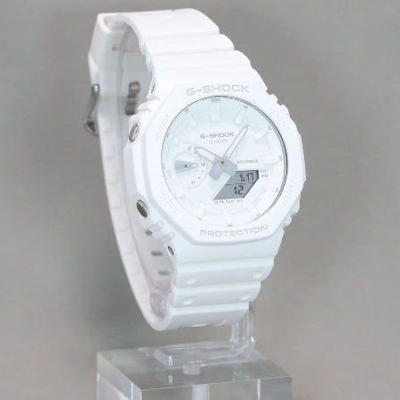 Men's Casio G-Shock Carbon Core Guard All-White Resin 45mm - GA-2100-7A7JF
