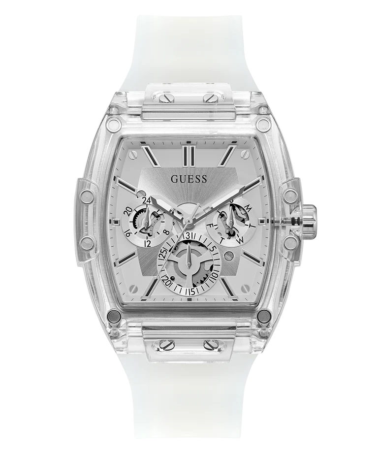 GUESS Mens Clear Multi-function Watch GW0203G1