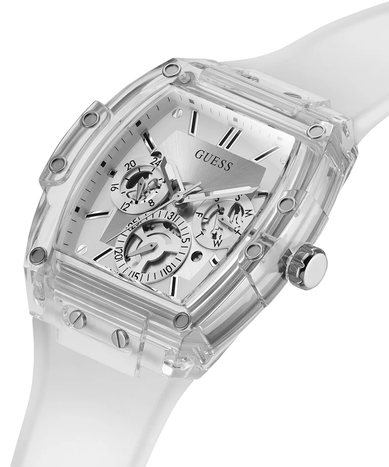 GUESS Mens Clear Multi-function Watch GW0203G1