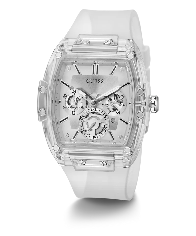 GUESS Mens Clear Multi-function Watch GW0203G1