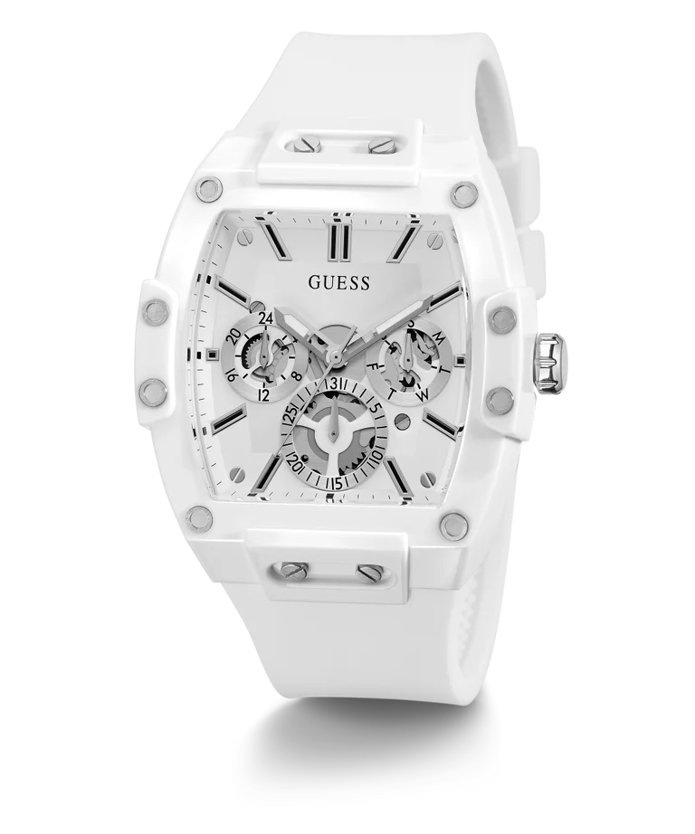 GUESS Mens White Multi-function Watch GW0203G2