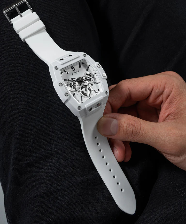 GUESS Mens White Multi-function Watch GW0203G2