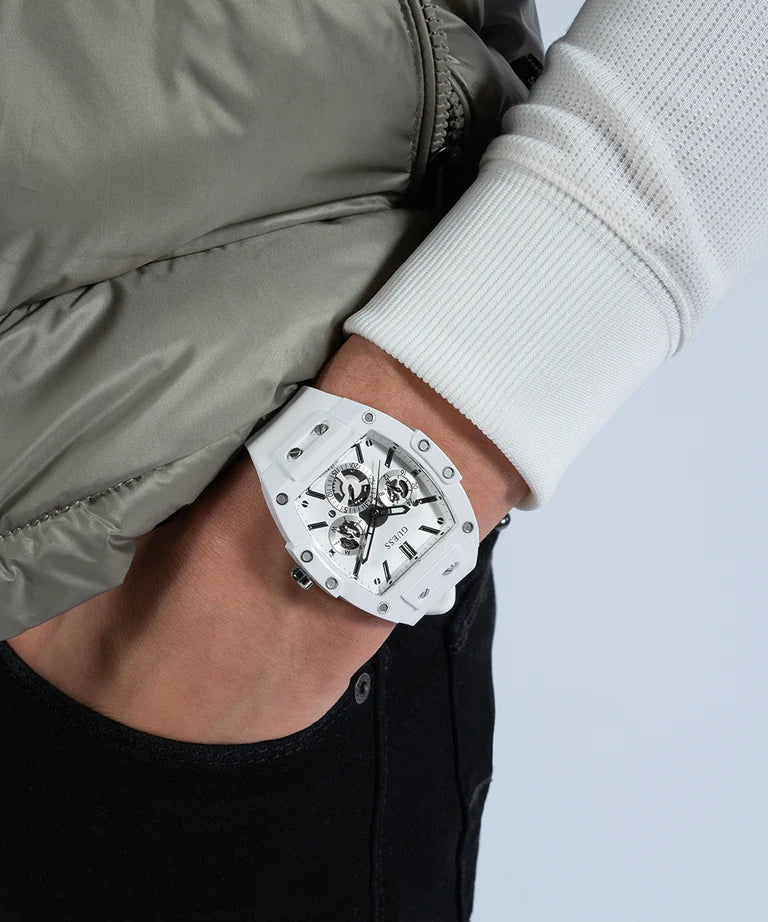 GUESS Mens White Multi-function Watch GW0203G2