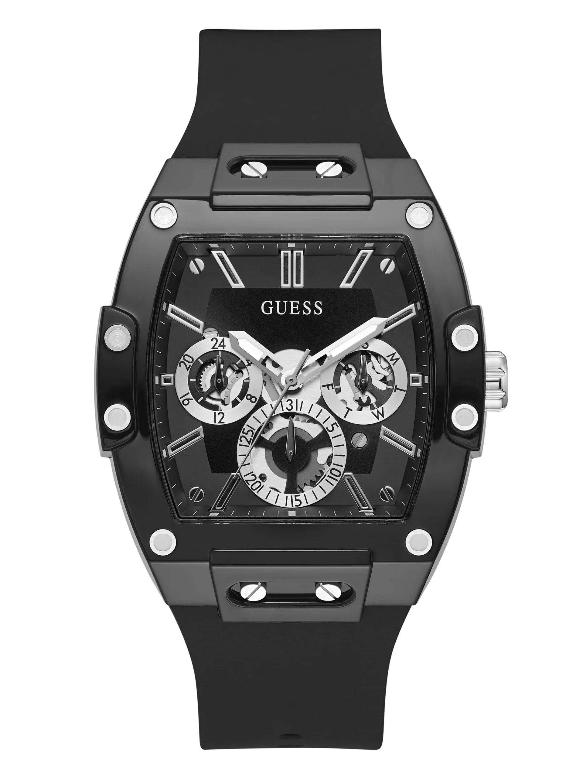 Men's Guess Black And Silver-Tone Multifunction Watch  GW0203G3