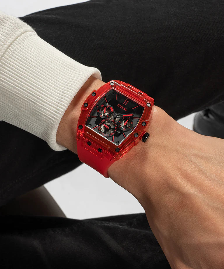 GUESS Mens Red Multi-function Watch GW0203G5