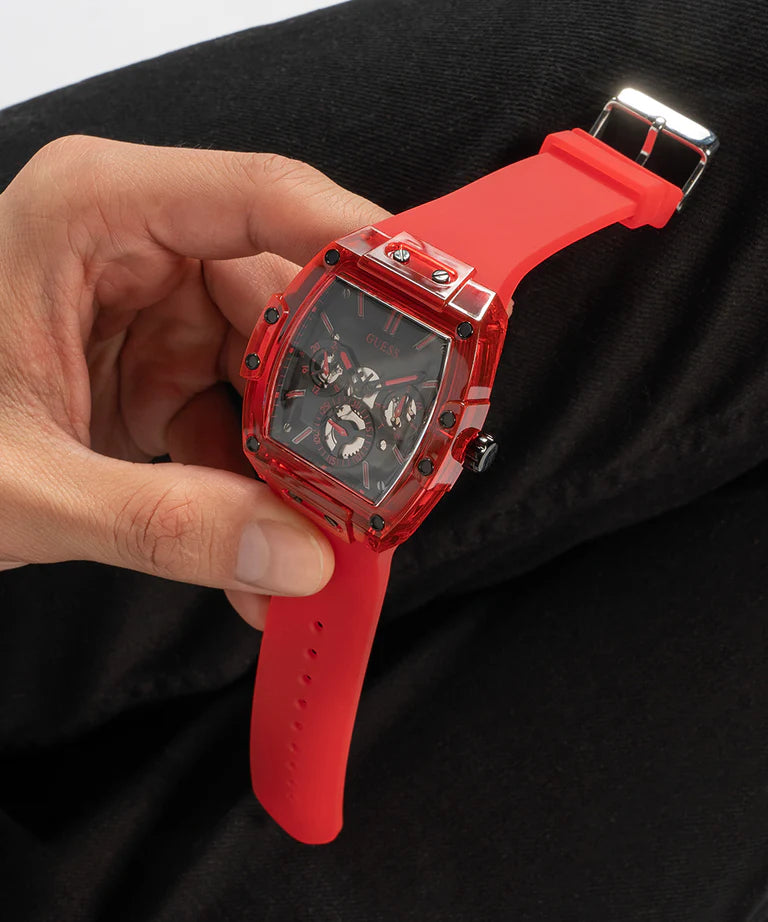 GUESS Mens Red Multi-function Watch GW0203G5