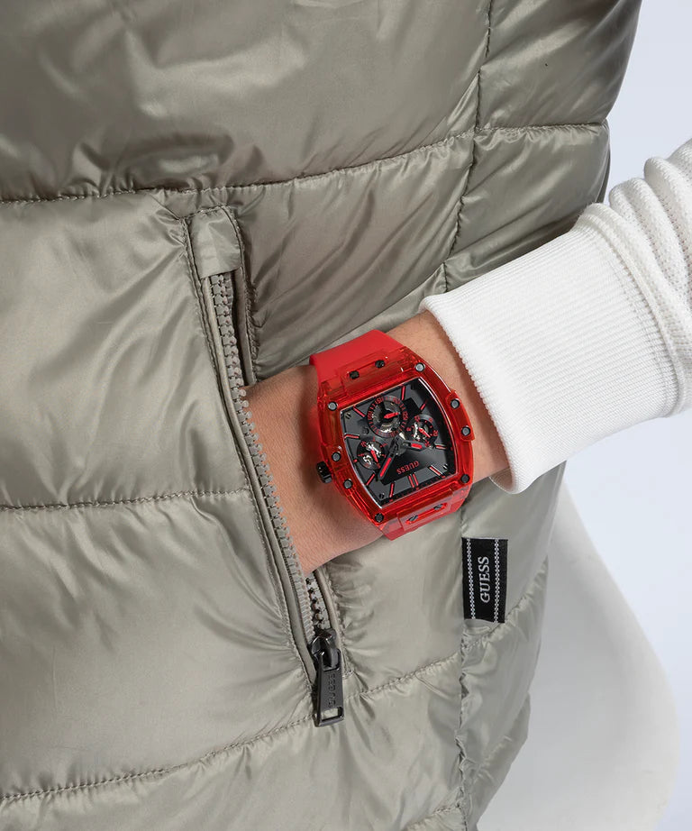 GUESS Mens Red Multi-function Watch GW0203G5