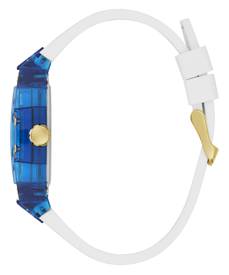 GUESS Mens White Blue Multi-function Watch GW0499G6