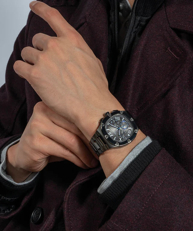Men's Guess Gunmetal Multi-function Watch - GW0572G5