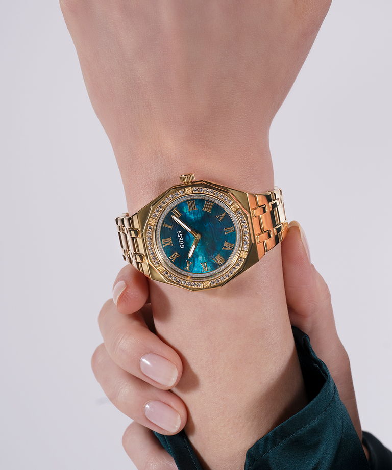 GUESS Ladies Gold Tone Analog Watch GW0070L2