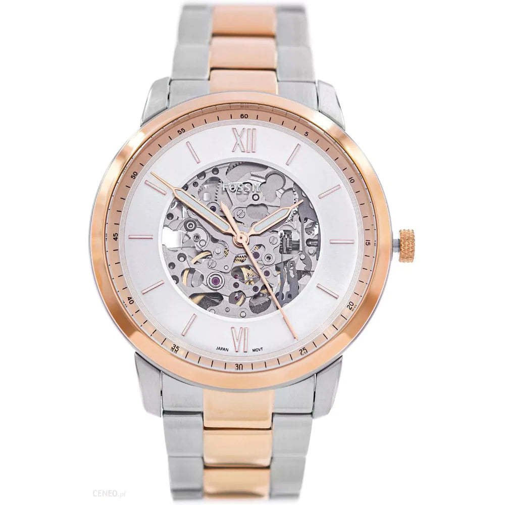 Men's Fossil Automatic Stainless Steel Skeleton Watch - ME3196