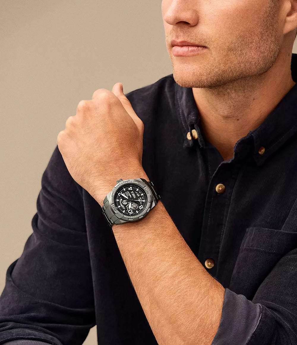 Men's Fossil Bronson Automatic Smoke Watch - ME3255