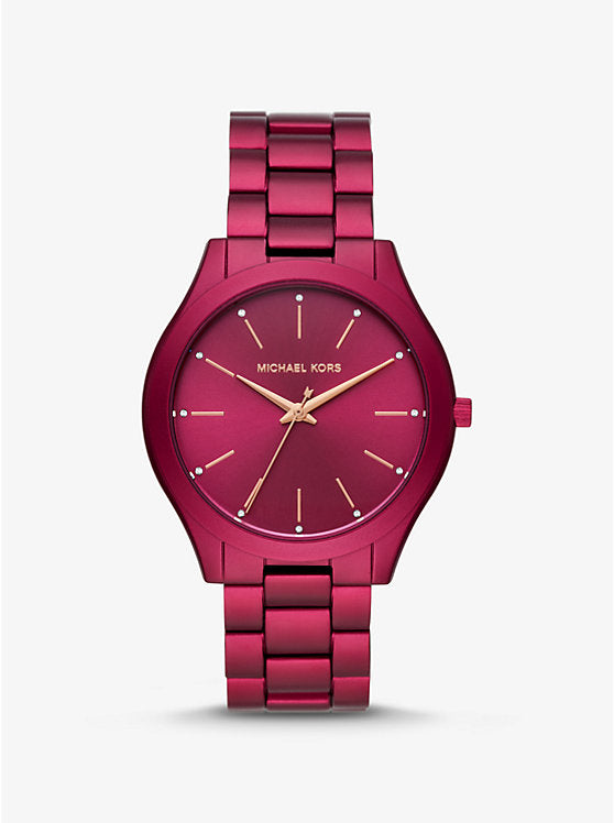 Women's Michael Kors Slim Runway Berry-Tone Aluminum Watch