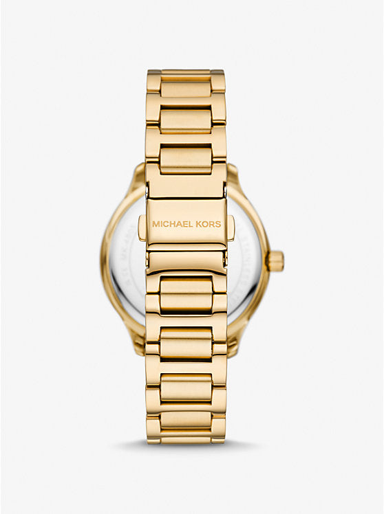 Women's Michael Kors Sage Pavé Gold-Tone Watch