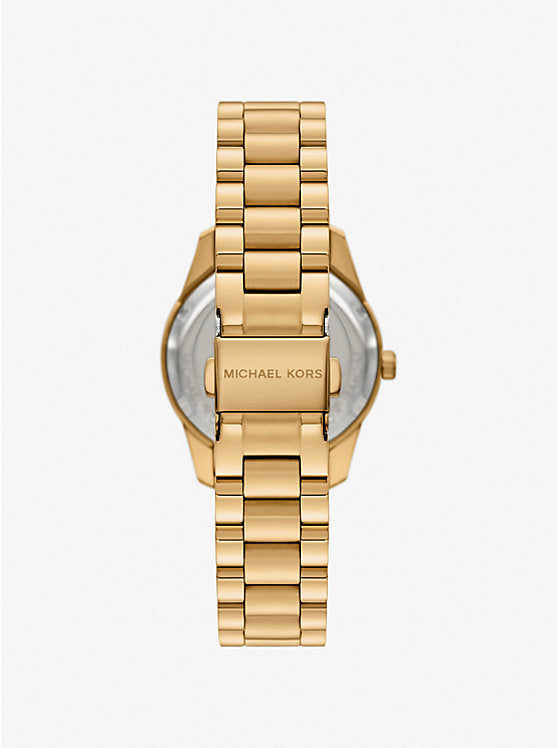 Women's Michael Kors Mini Lexington Pavé Gold-Tone Watch  MK4924