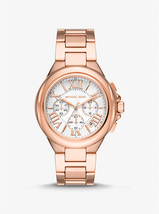 Women's Michael Kors Oversized Camille Rose Gold-Tone Watch
