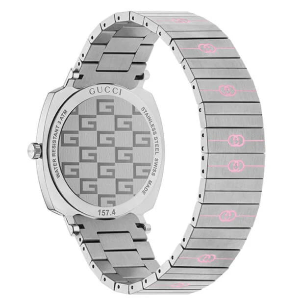 Unisex GUCCI Grip silver pink watch - YA157438