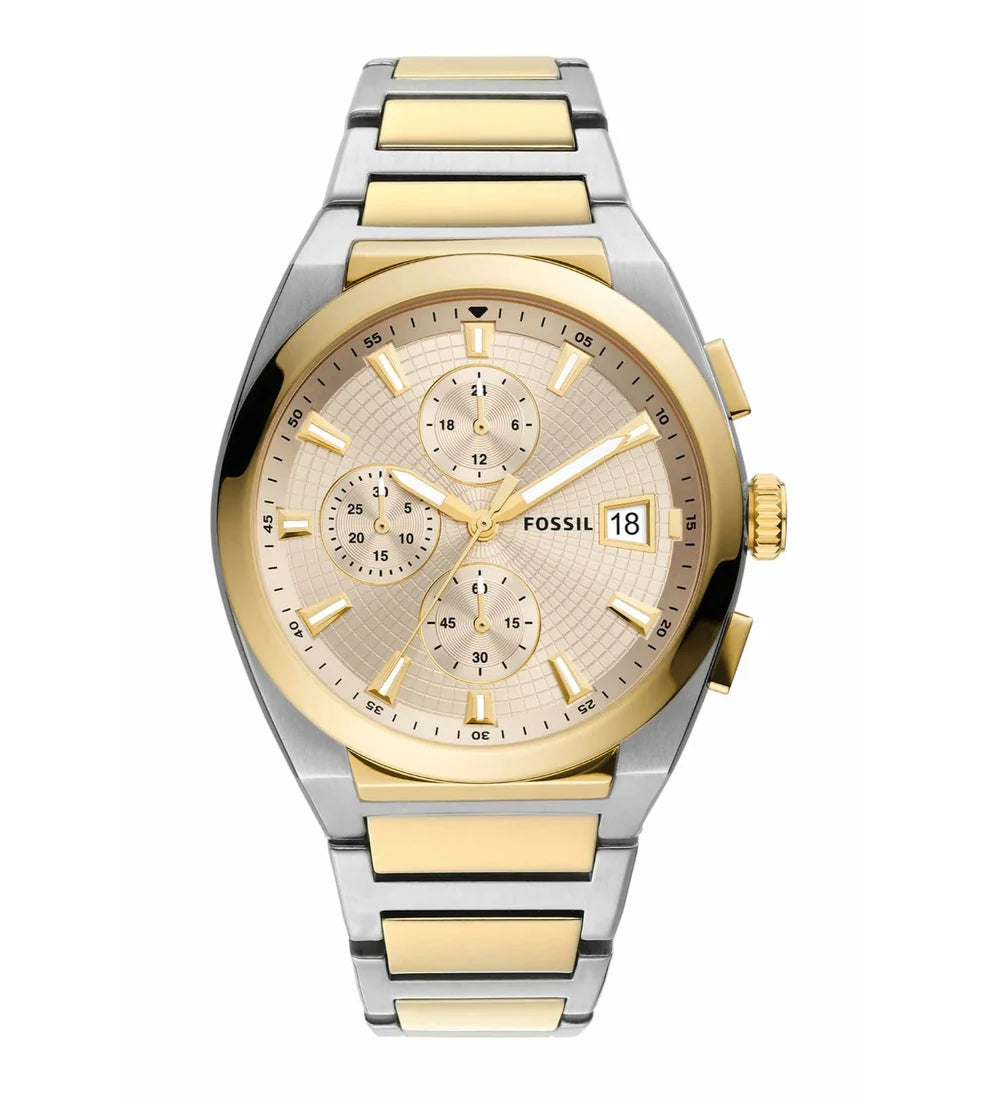 Men's Fossil Everett Chronograph Two-Tone Stainless Steel Watch - FS5796